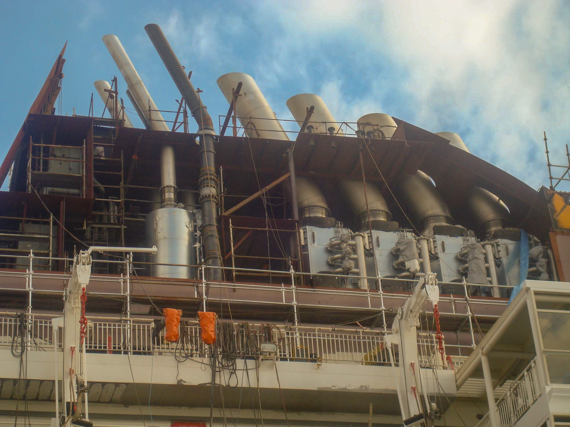 Blue Star Delos funnel extension and scrubber units