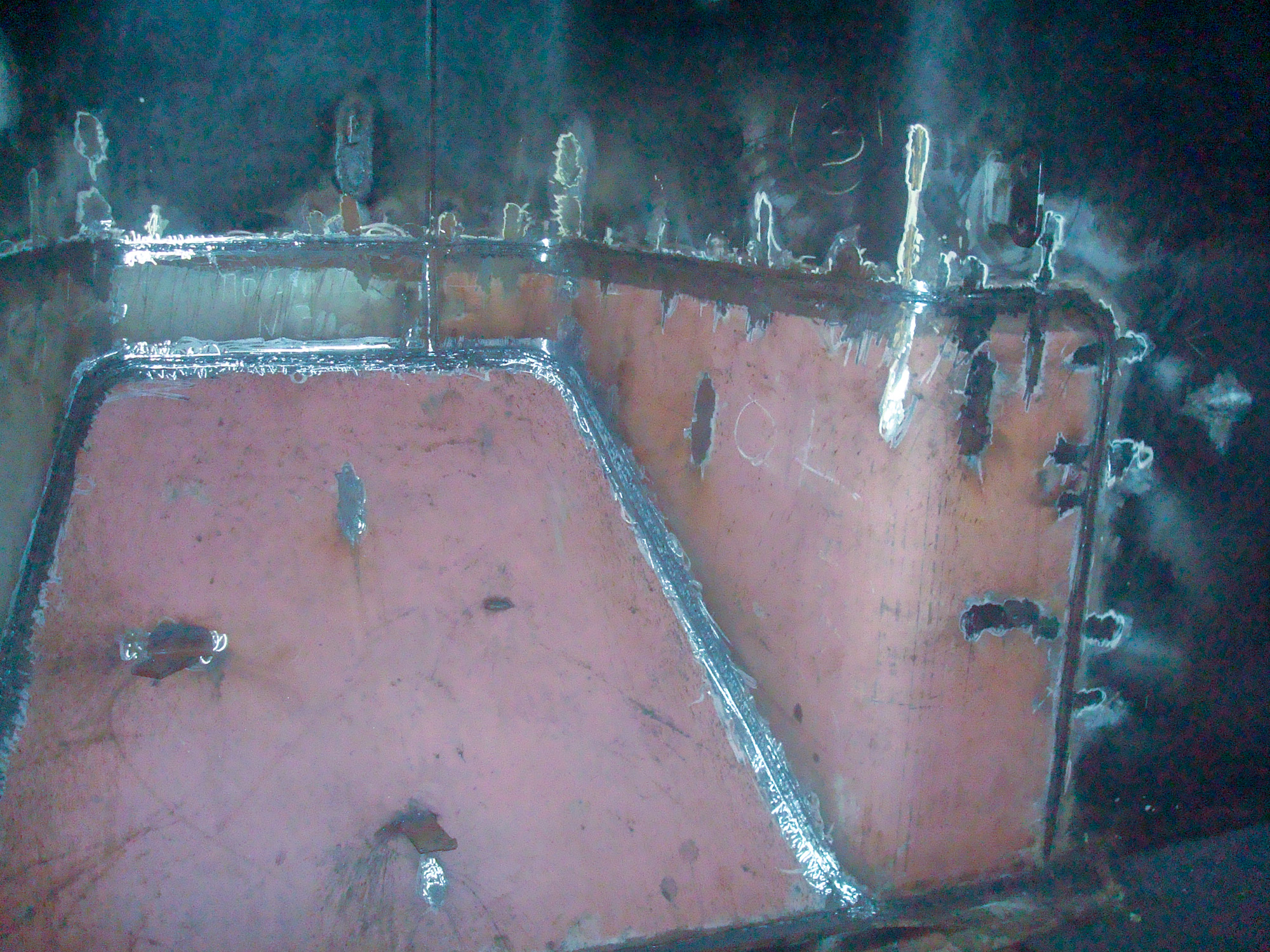 Welded steel detail